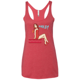 T-Shirts Vintage Red / X-Small Pixel Pinup Pauline Women's Triblend Racerback Tank