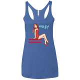 T-Shirts Vintage Royal / X-Small Pixel Pinup Pauline Women's Triblend Racerback Tank