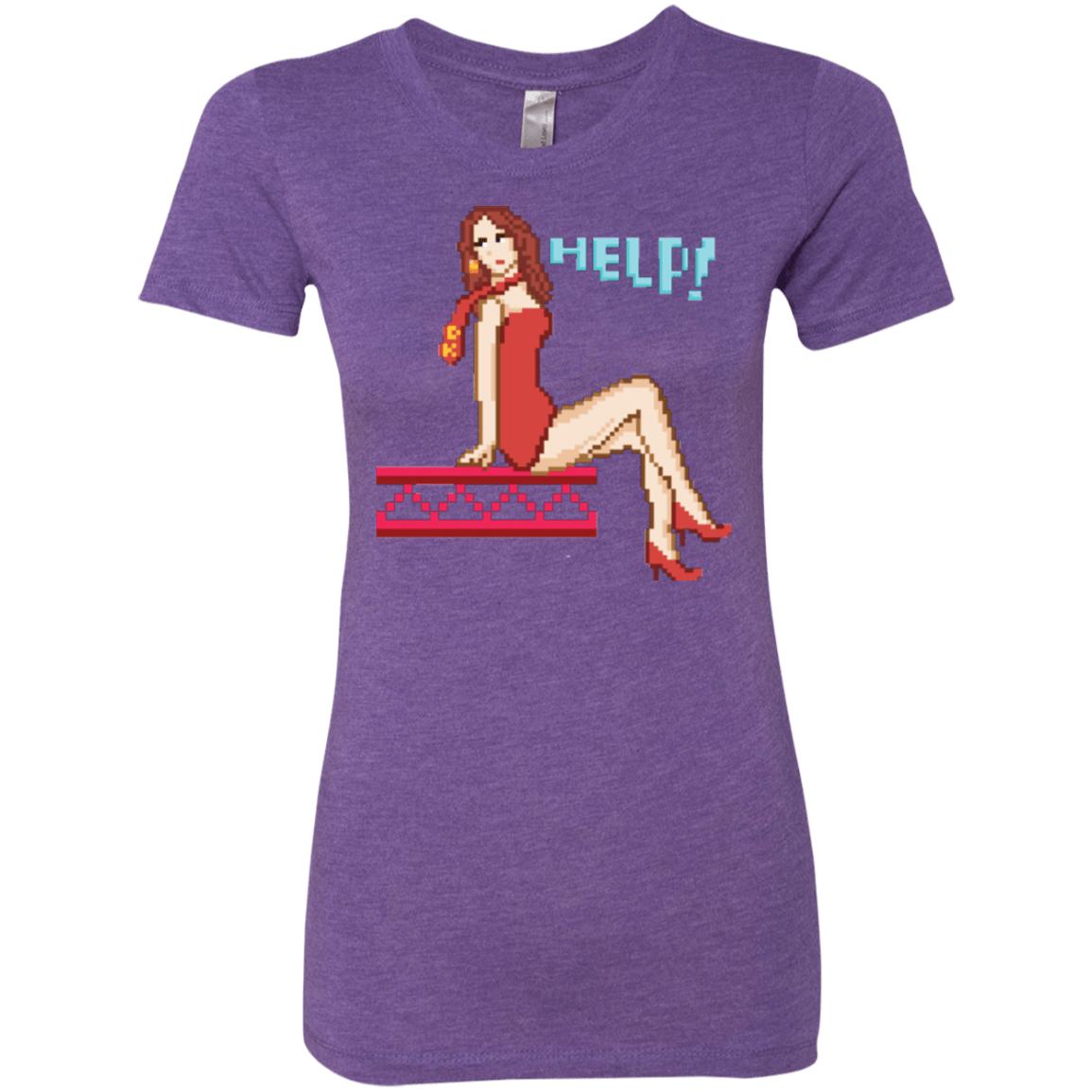 T-Shirts Purple Rush / Small Pixel Pinup Pauline Women's Triblend T-Shirt