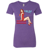 T-Shirts Purple Rush / Small Pixel Pinup Pauline Women's Triblend T-Shirt