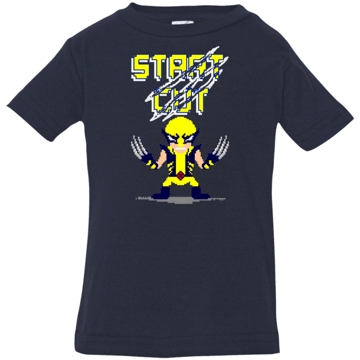 T-Shirts Navy / 6 Months Pixel Wolf Infant Premium T-Shirt