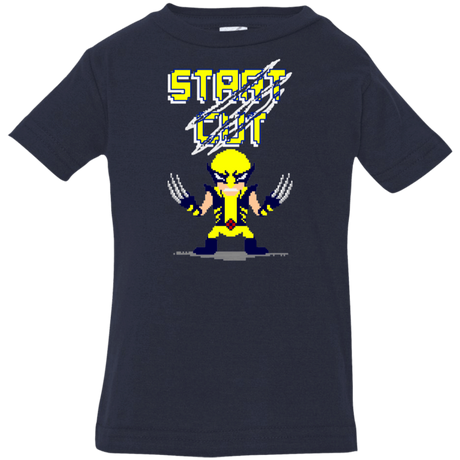 T-Shirts Navy / 6 Months Pixel Wolf Infant Premium T-Shirt