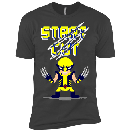 T-Shirts Heavy Metal / X-Small Pixel Wolf Men's Premium T-Shirt