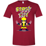 T-Shirts Cardinal Red / S Pixel Wolf Men's Semi-Fitted Softstyle