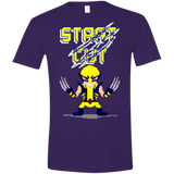 T-Shirts Purple / S Pixel Wolf Men's Semi-Fitted Softstyle