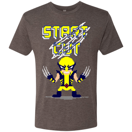 T-Shirts Macchiato / S Pixel Wolf Men's Triblend T-Shirt