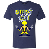 T-Shirts Vintage Navy / S Pixel Wolf Men's Triblend T-Shirt