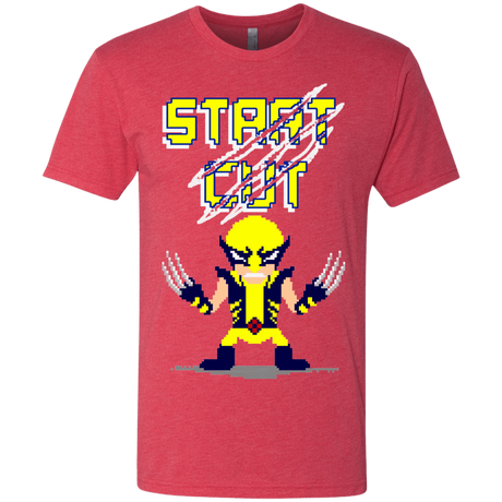 T-Shirts Vintage Red / S Pixel Wolf Men's Triblend T-Shirt