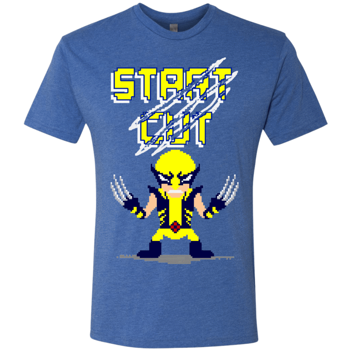 T-Shirts Vintage Royal / S Pixel Wolf Men's Triblend T-Shirt