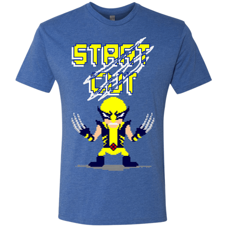 T-Shirts Vintage Royal / S Pixel Wolf Men's Triblend T-Shirt