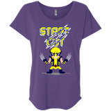 T-Shirts Purple Rush / X-Small Pixel Wolf Triblend Dolman Sleeve