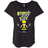 T-Shirts Vintage Black / X-Small Pixel Wolf Triblend Dolman Sleeve