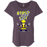 T-Shirts Vintage Purple / X-Small Pixel Wolf Triblend Dolman Sleeve