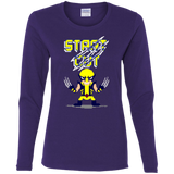 T-Shirts Purple / S Pixel Wolf Women's Long Sleeve T-Shirt