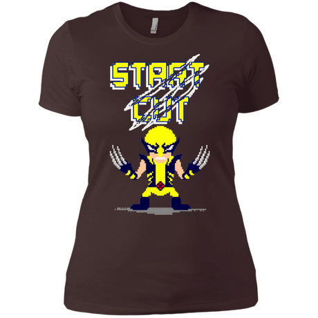 T-Shirts Dark Chocolate / X-Small Pixel Wolf Women's Premium T-Shirt