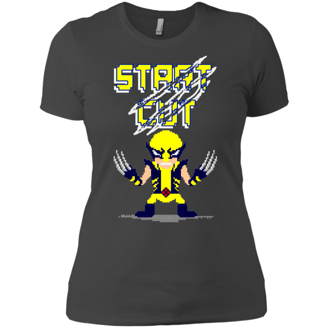 T-Shirts Heavy Metal / X-Small Pixel Wolf Women's Premium T-Shirt