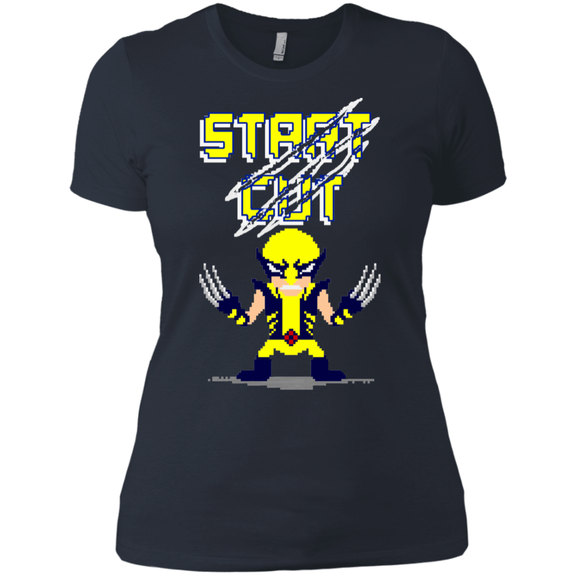 T-Shirts Indigo / X-Small Pixel Wolf Women's Premium T-Shirt