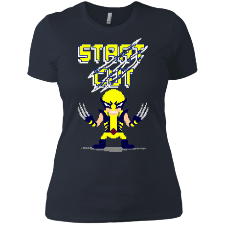 T-Shirts Indigo / X-Small Pixel Wolf Women's Premium T-Shirt