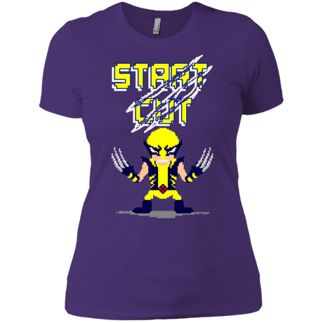 T-Shirts Purple Rush/ / X-Small Pixel Wolf Women's Premium T-Shirt