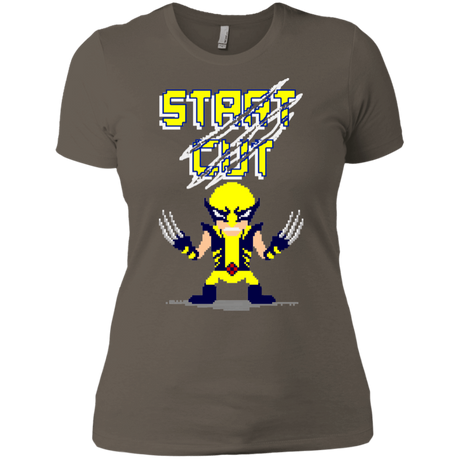 T-Shirts Warm Grey / X-Small Pixel Wolf Women's Premium T-Shirt