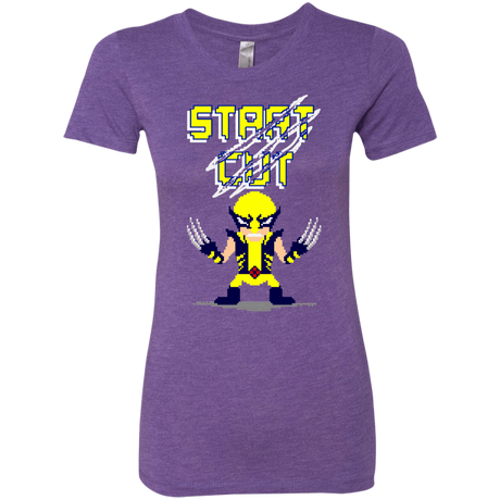 T-Shirts Purple Rush / S Pixel Wolf Women's Triblend T-Shirt