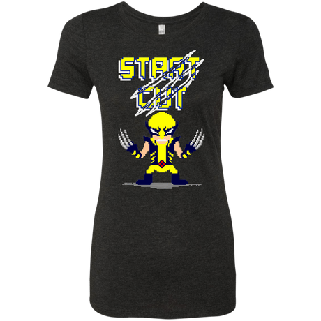 T-Shirts Vintage Black / S Pixel Wolf Women's Triblend T-Shirt