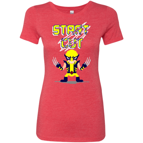T-Shirts Vintage Red / S Pixel Wolf Women's Triblend T-Shirt
