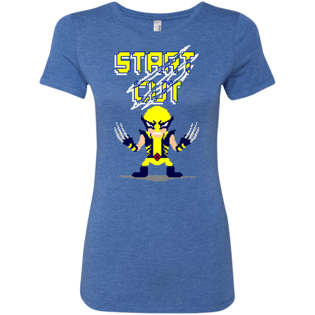 T-Shirts Vintage Royal / S Pixel Wolf Women's Triblend T-Shirt