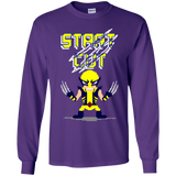 T-Shirts Purple / YS Pixel Wolf Youth Long Sleeve T-Shirt