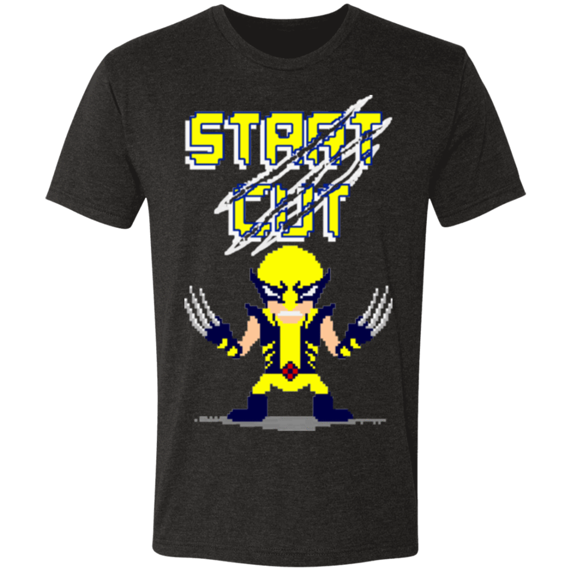 T-Shirts Vintage Black / S Pixel Wolverine Men's Triblend T-Shirt