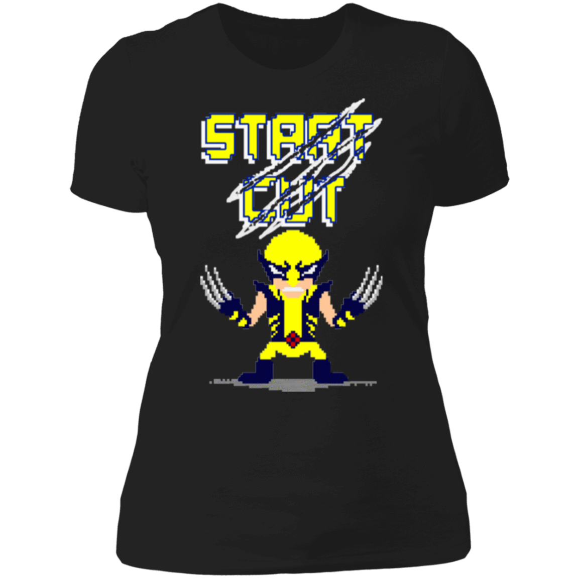 T-Shirts Black / X-Small Pixel Wolverine Women's Premium T-Shirt