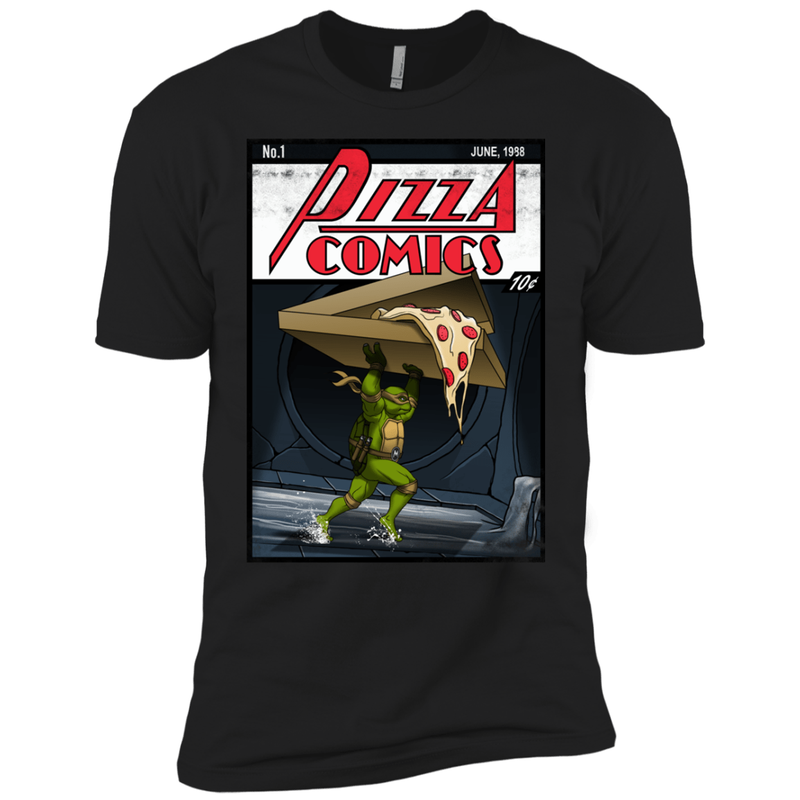 T-Shirts Black / YXS Pizza Comics Boys Premium T-Shirt