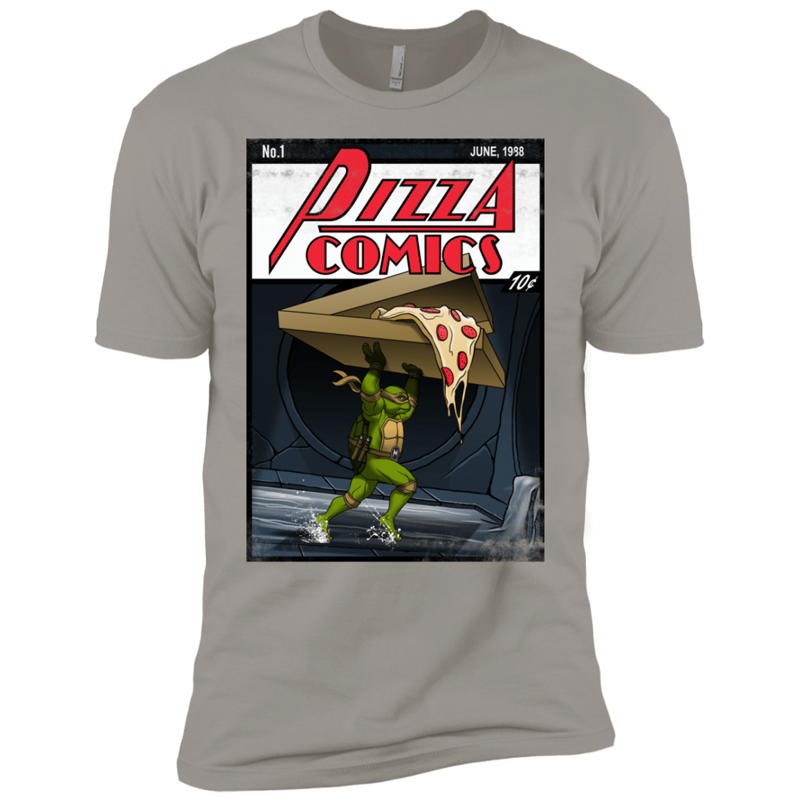 T-Shirts Light Grey / YXS Pizza Comics Boys Premium T-Shirt