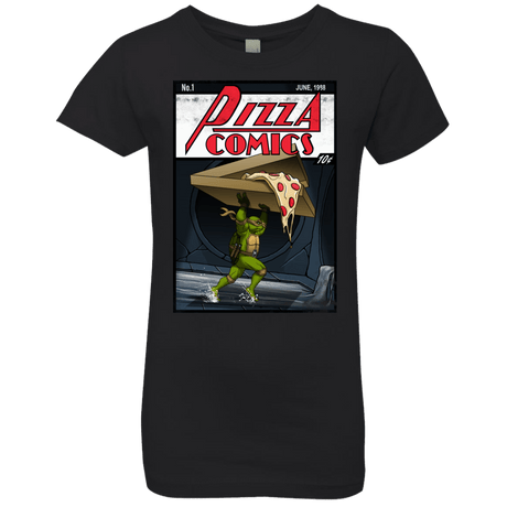 T-Shirts Black / YXS Pizza Comics Girls Premium T-Shirt