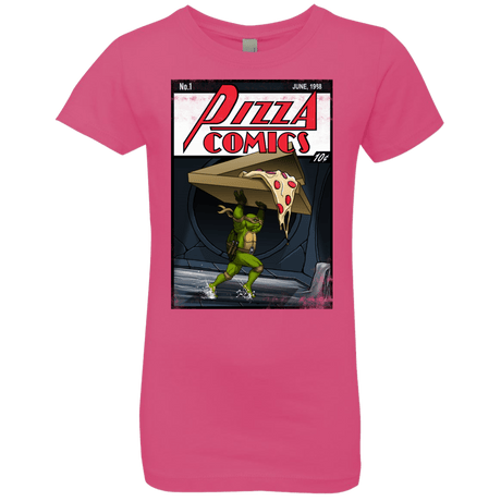 T-Shirts Hot Pink / YXS Pizza Comics Girls Premium T-Shirt