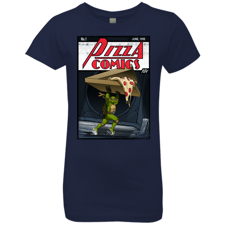 T-Shirts Midnight Navy / YXS Pizza Comics Girls Premium T-Shirt