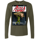 T-Shirts Military Green / Small Pizza Comics Men's Premium Long Sleeve