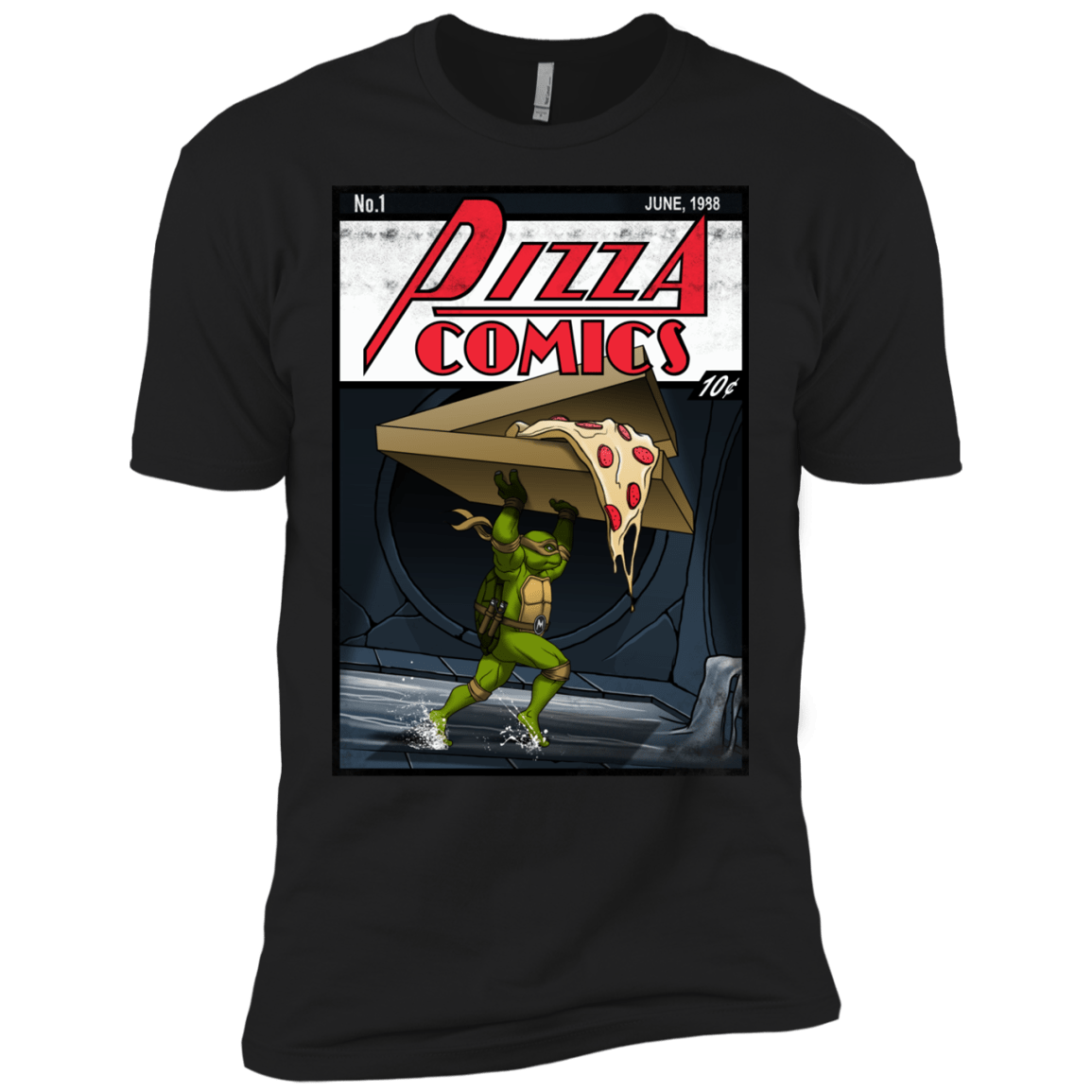 T-Shirts Black / X-Small Pizza Comics Men's Premium T-Shirt