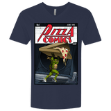 T-Shirts Midnight Navy / X-Small Pizza Comics Men's Premium V-Neck