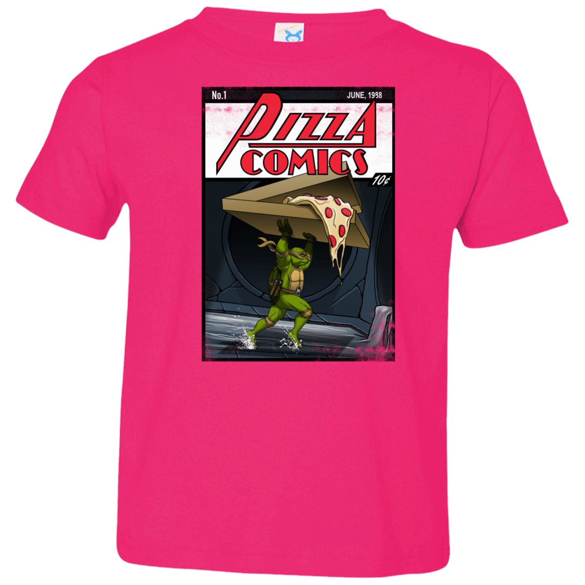 T-Shirts Hot Pink / 2T Pizza Comics Toddler Premium T-Shirt