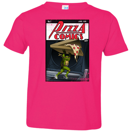 T-Shirts Hot Pink / 2T Pizza Comics Toddler Premium T-Shirt