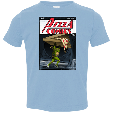 T-Shirts Light Blue / 2T Pizza Comics Toddler Premium T-Shirt