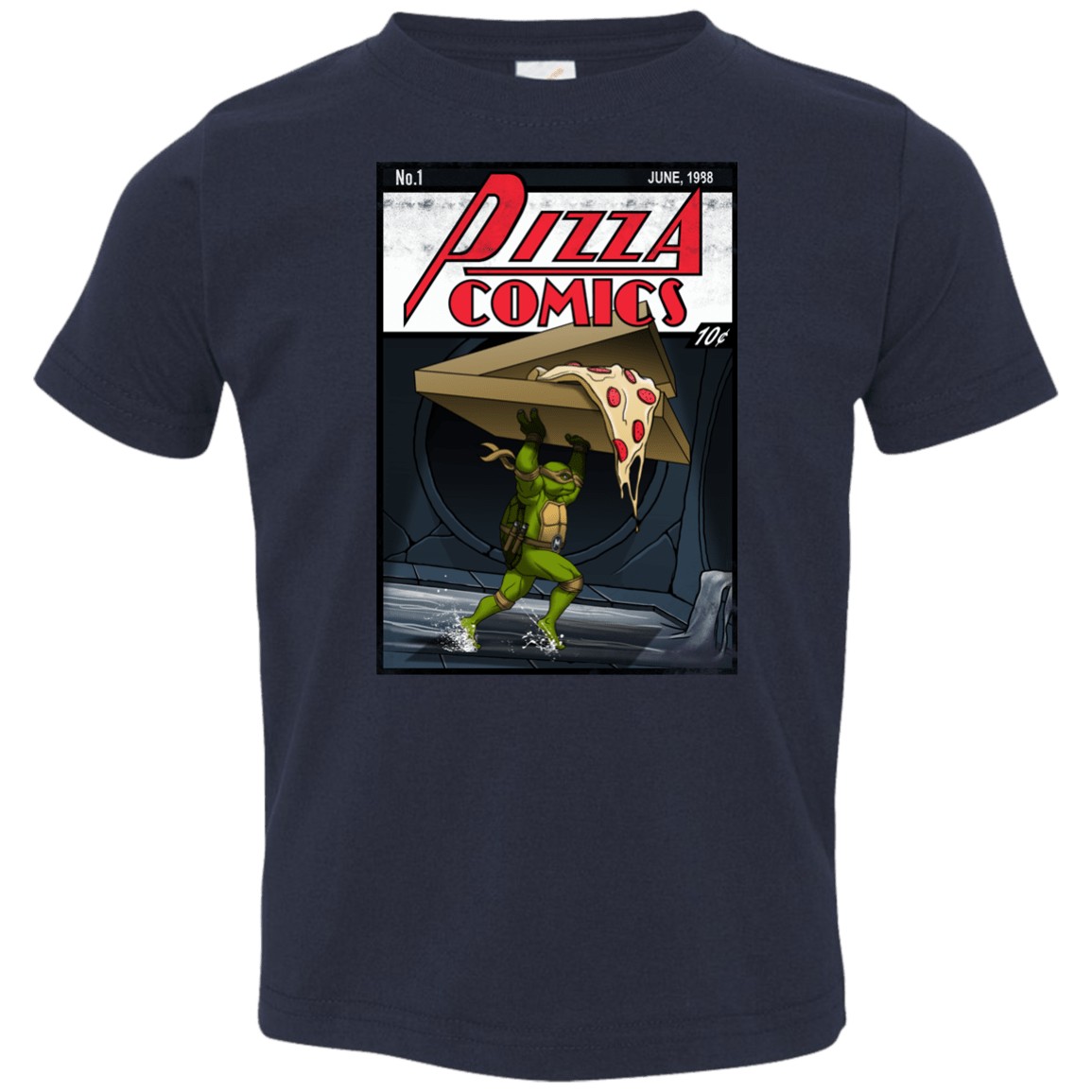 T-Shirts Navy / 2T Pizza Comics Toddler Premium T-Shirt