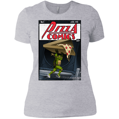T-Shirts Heather Grey / X-Small Pizza Comics Women's Premium T-Shirt