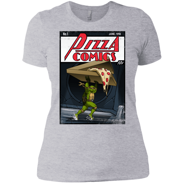 T-Shirts Heather Grey / X-Small Pizza Comics Women's Premium T-Shirt