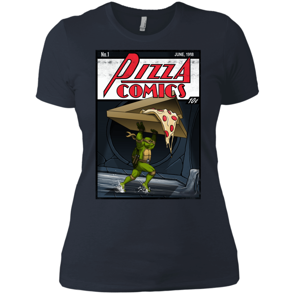 T-Shirts Indigo / X-Small Pizza Comics Women's Premium T-Shirt