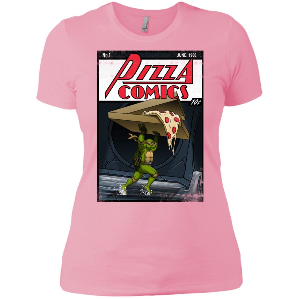 T-Shirts Light Pink / X-Small Pizza Comics Women's Premium T-Shirt
