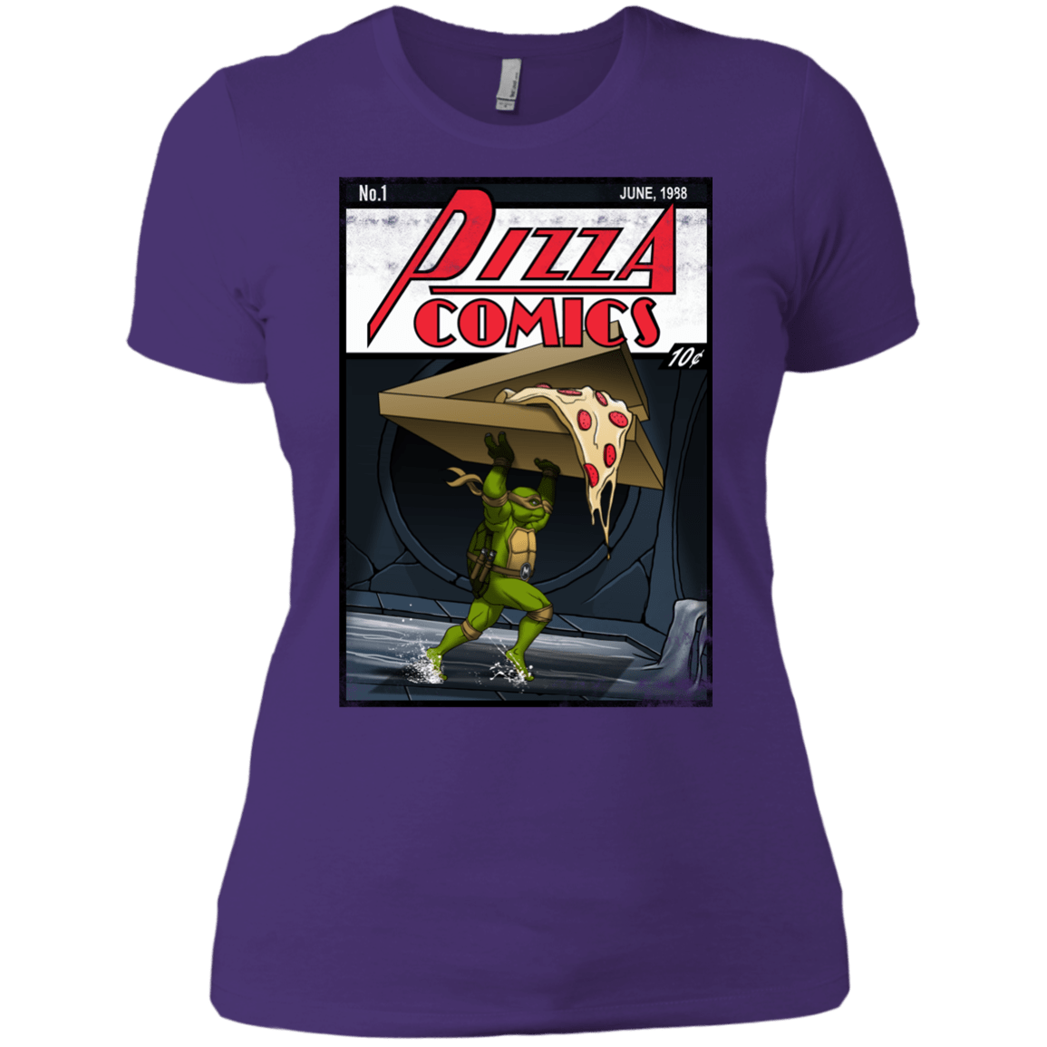 T-Shirts Purple / X-Small Pizza Comics Women's Premium T-Shirt