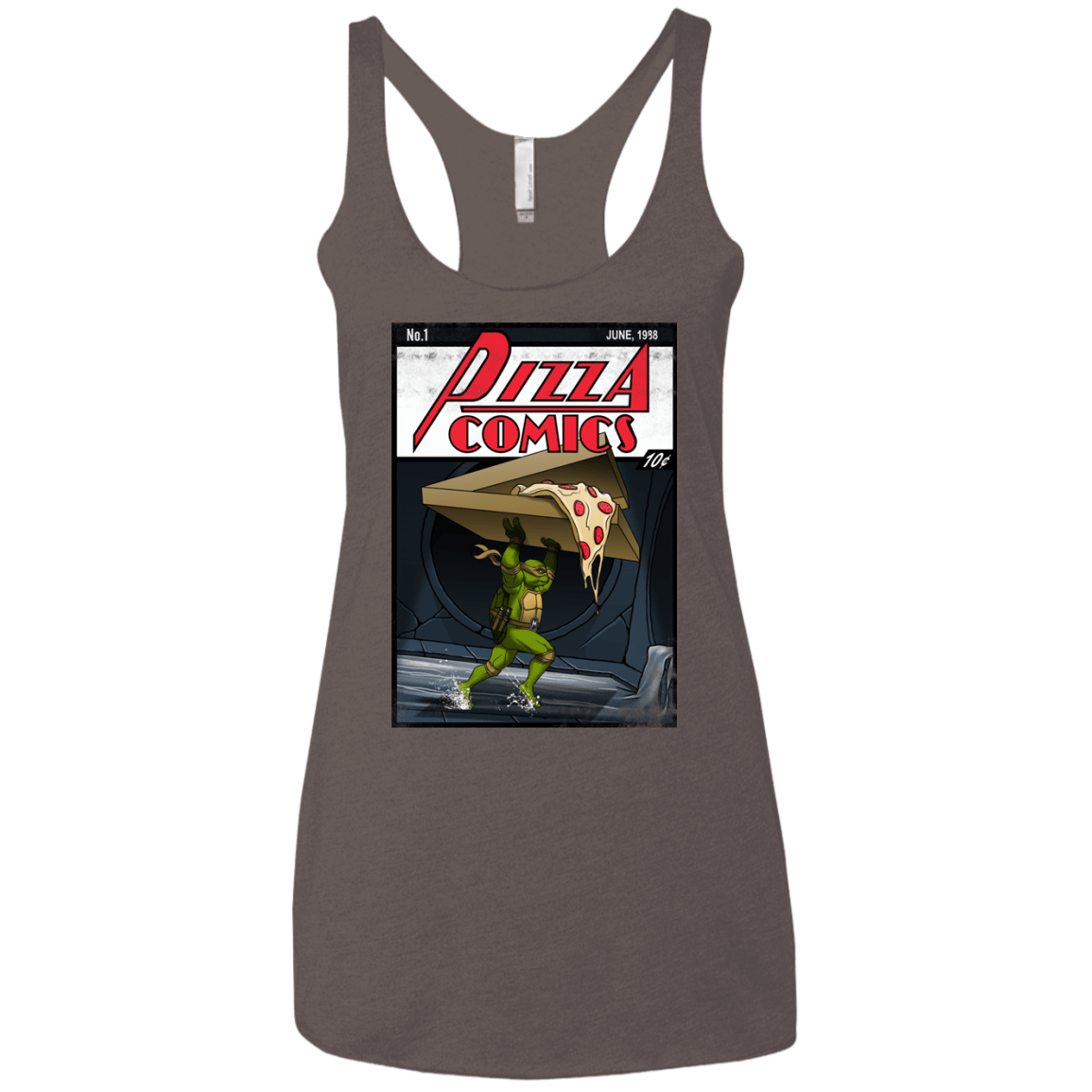 T-Shirts Macchiato / X-Small Pizza Comics Women's Triblend Racerback Tank