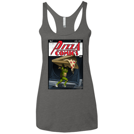 T-Shirts Premium Heather / X-Small Pizza Comics Women's Triblend Racerback Tank
